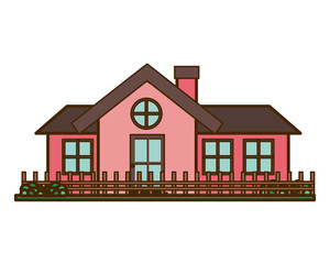 house with garden isolated icon