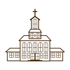 church isolated icon