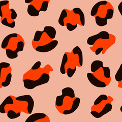 Seamless leopard pattern. Vector illustration. Wild texture for Design, Website, Background, Banner. Jaguar Print Template. Leopards Dots Nature Wallpaper