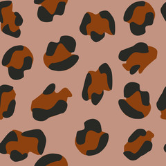 Seamless leopard pattern. Vector illustration. Wild texture for Design, Website, Background, Banner. Jaguar Print Template. Leopards Dots Nature Wallpaper