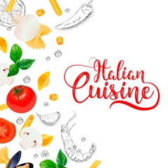 Italian cuisine background.