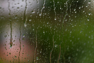 rainy days, rain drops on the window