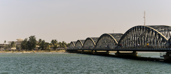 Pont Faidherbe , Saint Louis, Sénégal - obrazy, fototapety, plakaty