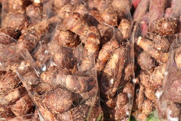 organic taro at street food