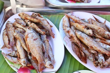 Fried fish at street food