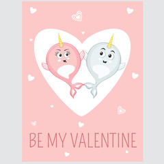 Be my valentine event card in cartoon style © dima_oris