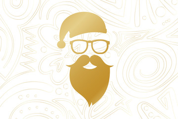 golden Santa Clause - decoration background