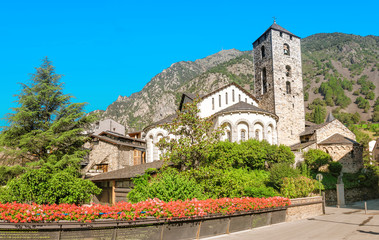 Fototapeta na wymiar Sant Esteve church located in city center of Andorra la Vella