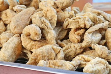 Fried meatballs at street food