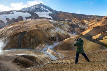 Tourist in Iceland