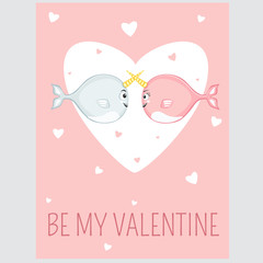Be my valentine event card in cartoon style © dima_oris