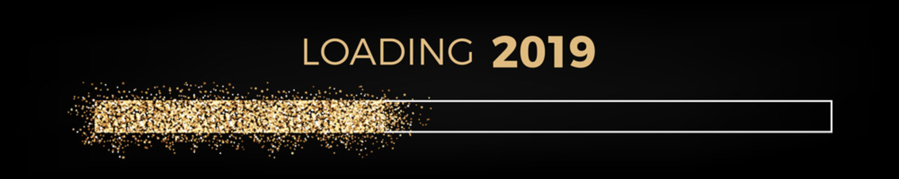 progress bar 2019 gold banner header glitter