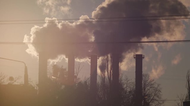 Thermal Power Station Pipes With Swirling Steam