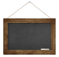 small blank slate blackboard