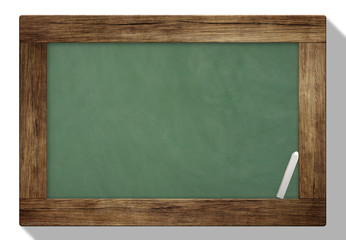 small blank green slate blackboard