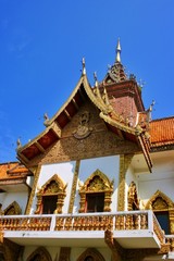  architecture gold decoration beauty public in lanna chiang mai
