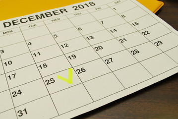 December 2019 calendar