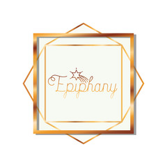 golden frame with label merry christmas