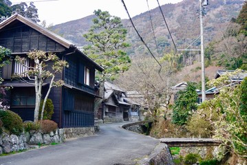 Fototapeta na wymiar Old streetscape in Japan