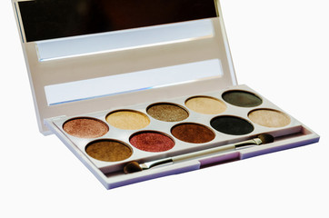 makeup powder and brush