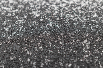 frozen ice on a black background