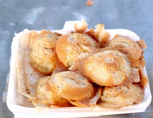 Coconut milk mix sugar and flour