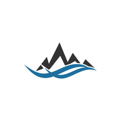 Mountain logo graphic design template vector illustration