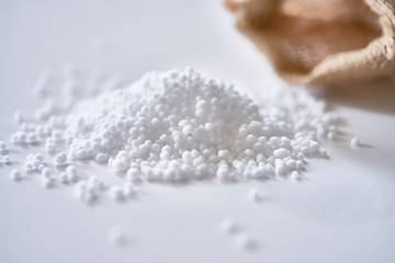 Chemical fertilizer on white background