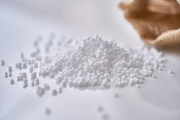 Chemical fertilizer on white background