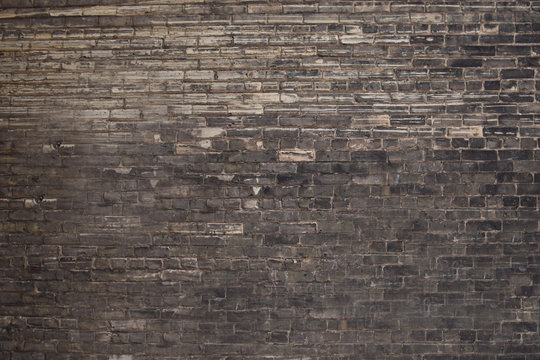 Fototapeta Background abstraction brick wall with black and gray bricks