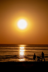 Fototapeta premium Sunset on baltic sea.