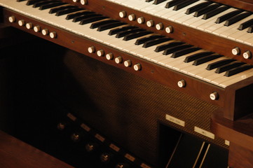 piano with musical notes