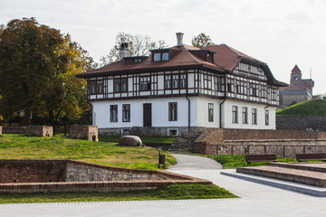 Fototapeta na wymiar Beautiful historic building on the territory of the Belgrade fortress. Serbia
