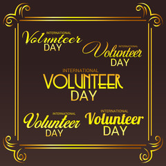 International Volunteer Day.