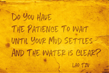 mud settles Lao Tzu