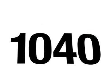 1040 tax form on a white background