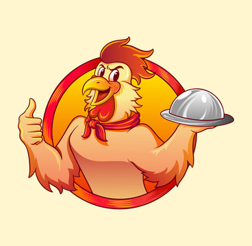Chicken Master Chef vector. Eps 10 format. can open in any software.
