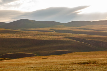 Fototapeta na wymiar Mongolian steppe, beautiful landscape