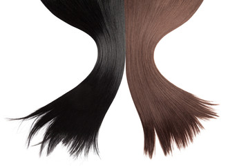Closeup on luxurious glossy hair
