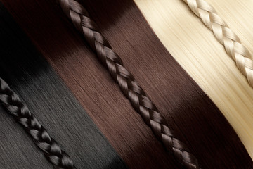 Closeup on luxurious glossy hair