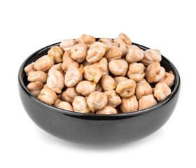 Chickpea on a white background
