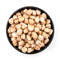Chickpea on a white background