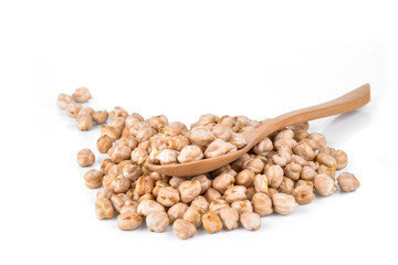 Chickpea on a white background