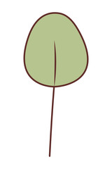 branch with leafs isolated icon