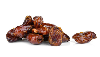 date palm fruit on white background