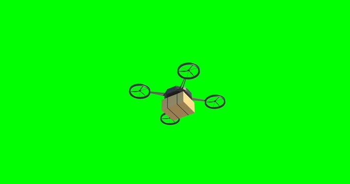 Delivers package on green 4K