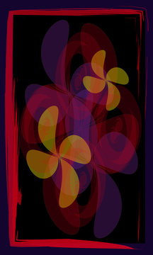 Tarot cards - back design.  Floral pattern