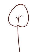 branch with leafs isolated icon