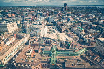 Aerial panorama of Liverpool