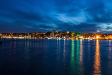 Fototapeta premium Panorama of St. John's at night